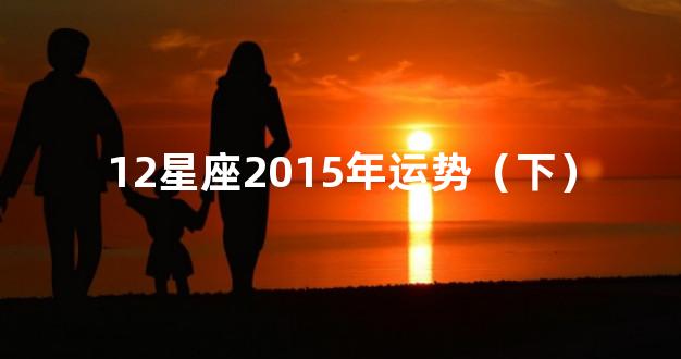 12星座2015年运势（下）