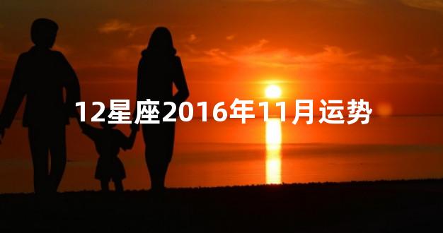 12星座2016年11月运势