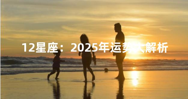 12星座：2025年运势大解析