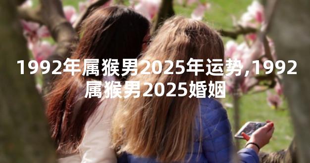 1992年属猴男2025年运势,1992属猴男2025婚姻