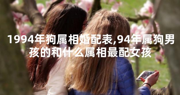 1994年狗属相婚配表,94年属狗男孩的和什么属相最配女