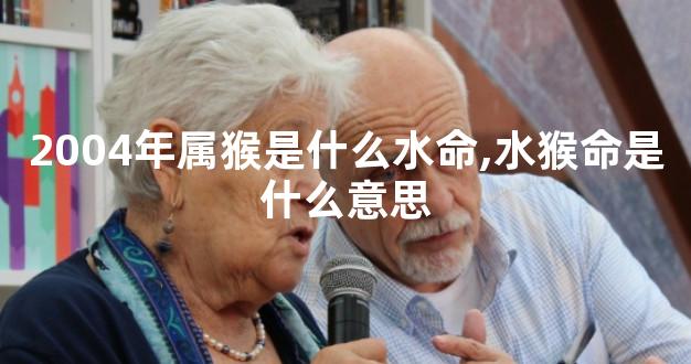 2004年属猴是什么水命,水猴命是什么意思