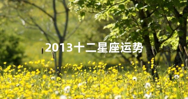 2013十二星座运势