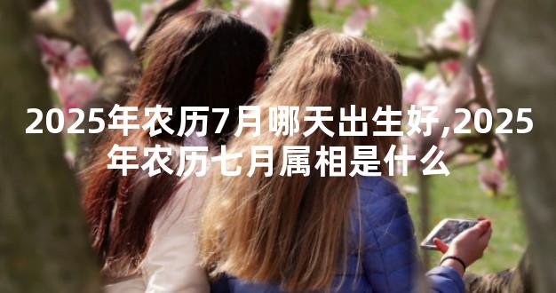 2025年农历7月哪天出生好,2025年农历七月属相是什么