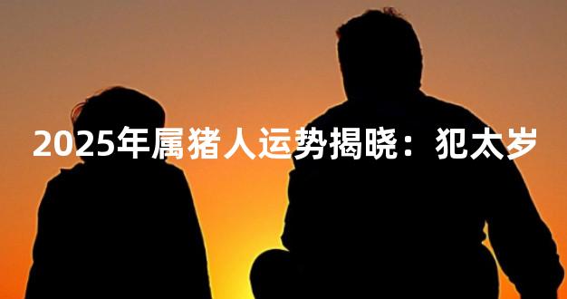 2025年属猪人运势揭晓：犯太岁