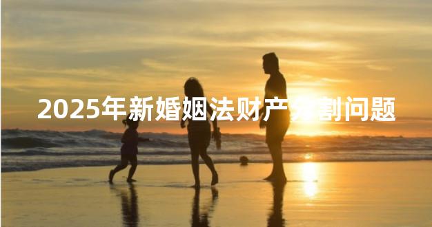 2025年新婚姻法财产分割问题