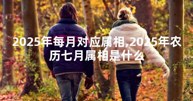 2025年每月对应属相,2025年农历七月属相是什么