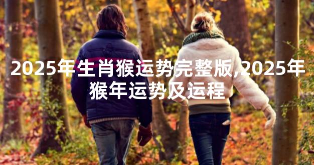 2025年生肖猴运势完整版,2025年猴年运势及运程