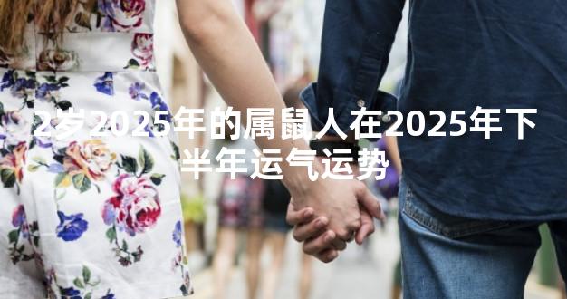 2岁2025年的属鼠人在2025年下半年运气运势