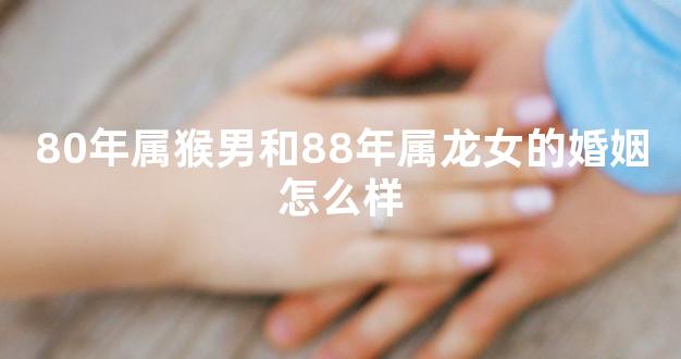 80年属猴男和88年属龙女的婚姻怎么样