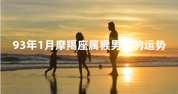 93年1月摩羯座属猴男生的运势