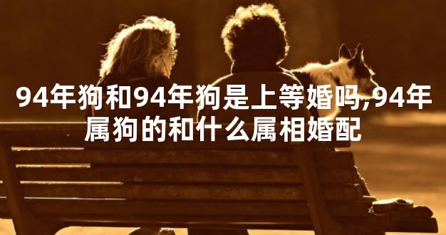 94年狗和94年狗是上等婚吗,94年属狗的和什么属相婚配