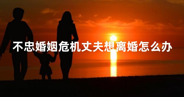 不忠婚姻危机丈夫想离婚怎么办