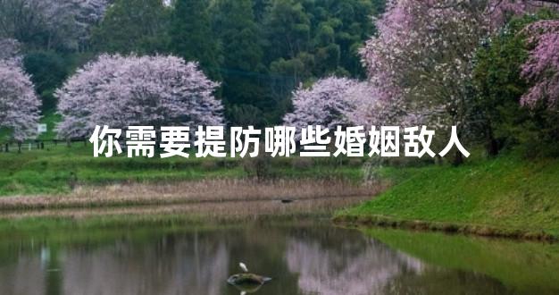 你需要提防哪些婚姻敌人