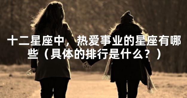 十二星座中，热爱事业的星座有哪些（具体的排行是