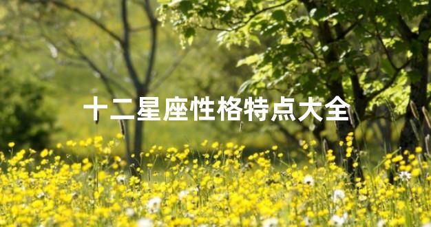 十二星座性格特点大全