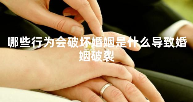 哪些行为会破坏婚姻是什么导致婚姻破裂