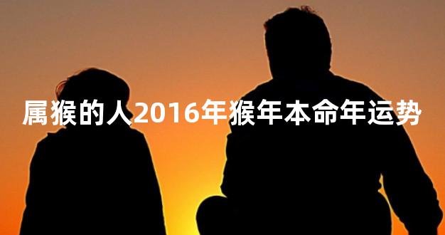 属猴的人2016年猴年本命年运势