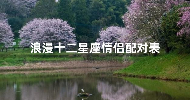 浪漫十二星座情侣配对表