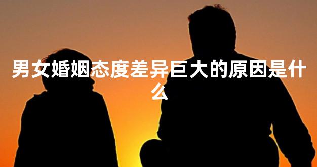 男女婚姻态度差异巨大的原因是什么