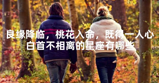 良缘降临，桃花入命，既得一人心白首不相离的星座
