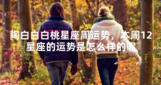陶白白白桃星座周运势，本周12星座的运势是怎么样的